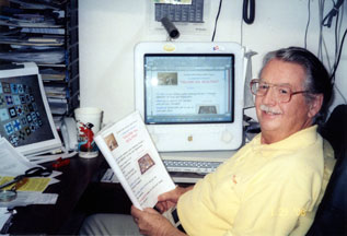 Dave Rich at work on his eMac